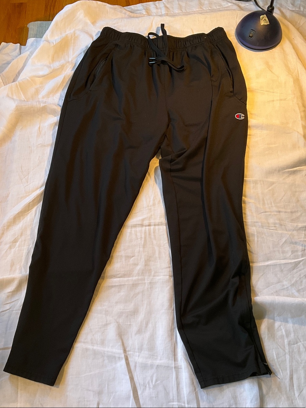 Champion Black Women's Track Joggers with Small Logo